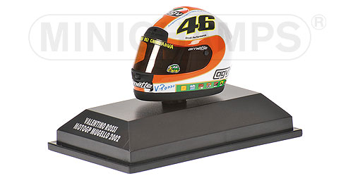 AGV HELMET – VALENTINO ROSSI – MOTOGP MUGELLO 2002 1:8 model