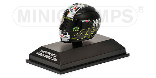 AGV HELMET – VALENTINO ROSSI – WORLD CHAMPION MOTOGP MOTEGI – 2008 1:8 model