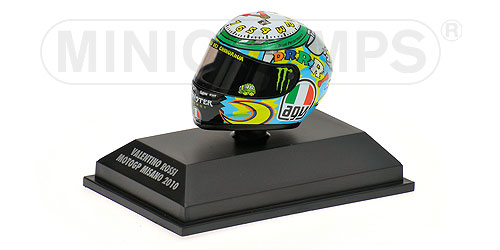AGV HELMET – VALENTINO ROSSI – ‘CLOCK ARTWORK’ – MOTOGP MISANO – 2010 1:8 model