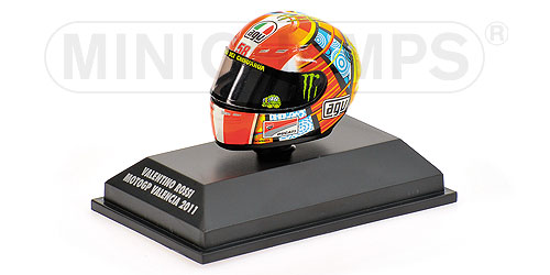 AGV HELMET – VALENTINO ROSSI – MOTOGP VALENCIA 2011 1:8 model
