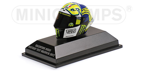 AGV HELMET – VALENTINO ROSSI – MOTOGP TEST VALENCIA 2013 1:8 model