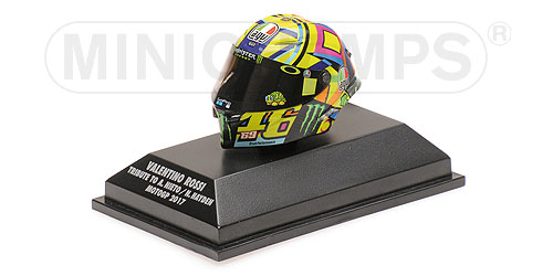 AGV HELMET – VALENTINO ROSSI – TRIBUTE TO ANGEL NIETO / NICKY HAYDEN – MOTOGP 2017 1:8 model