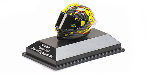 AGV HELMET – VALENTINO ROSSI – WINTER TEST SEPANG DAY 1 1:8 model
