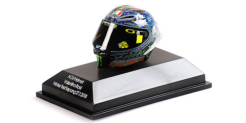AGV HELMET – VALENTINO ROSSI – WINTER TEST SEPANG 27.01.2018 1:8 model