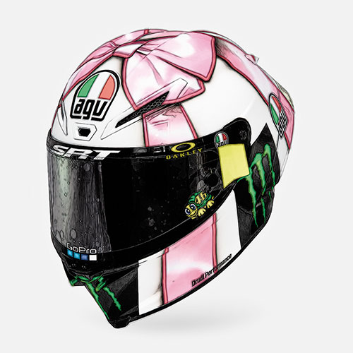 AGV HELMET – VALENTINO ROSSI – MOTOGP MISANO RACE 1 2021 1:8 model