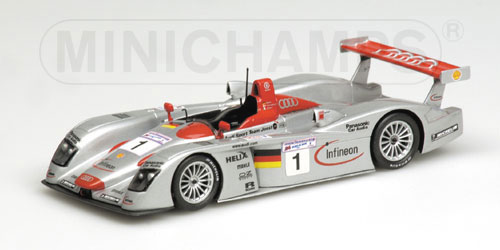 AUDI R8S – BIELA/KRISTENSEN/PIRRO – WINNER – TEAM AUDI SPORT JOEST RACING – 24H LE MANS 2001 1:43 model