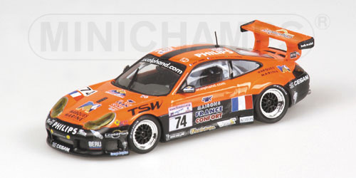 PORSCHE 911 GT3-R – ALPHAND/LIGONNET/MARQUES – TEAM WARMUP – 24H LE MANS 2001 1:43 model