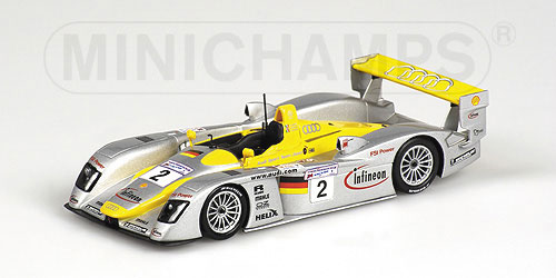 AUDI R8 NO.2 – CAPELLO/HERBERT/PESCATORI – SECOND – AUDI SPORT NORTH AMERICA – 24H LE MANS 2002 1:43 model
