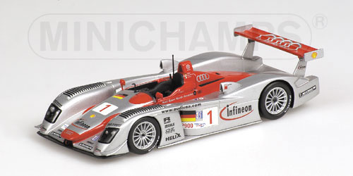 AUDI R8 – BIELA/KRISTENSEN/PIRRO – TEAM AUDI SPORT NORTH AMERICA – 12H SEBRING 2002 1:43 model