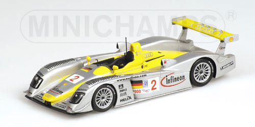 AUDI R8 – CAPELLO/HERBERT/PESCATOR – WINNER – TEAM AUDI SPORT NORTH AMERICA – 12H SEBRING 2002 1:43 model