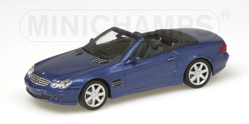 MERCEDES BENZ SL CABRIO – 2001 – BLUE METALLIC 1:43 model