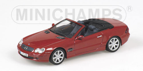 MERCEDES BENZ SL CABRIO – 2001 – RED METALLIC 1:43 model