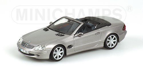 MERCEDES BENZ SL CABRIO – 2001 – CLASSIC SILVERGREY METALLIC 1:43 model