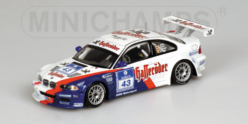 BMW M3 GTR – MÜLLER/MÜLLER/HÜRTGEN/DUEZ – TEAM BMW MOTORSPORT – 24H NÜRBURGRING 2003 1:43 model
