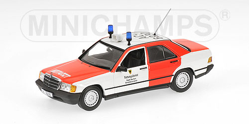 MERCEDES-BENZ 190 E (W201) – 1984 – ‘NOTARZT-FEUERWEHR AACHEN’ 1:43 model