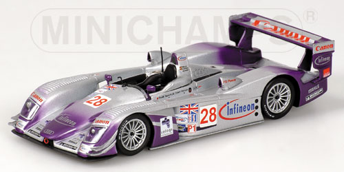 AUDI R8 – BIELA/KAFFER/McNISH – WINNER – AUDI SPORT UK TEAM VELOQX – 12H SEBRING 2004 1:43 model