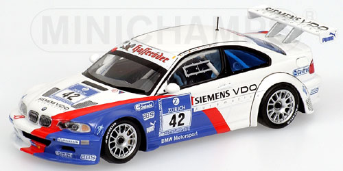 BMW M3 GTR – MÜLLER/MÜLLER/STUCK/LAMY – WINNERS – TEAM BMW MOTORSPORT- 24H NÜRBURGRING 2004 1:43 model