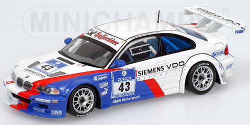 BMW M3 GTR – LAMY/SAID/HUISMAN/STUCK – TEAM BMW MOTORSPORT – 24H NÜRBURGRING 2004 1:43 model