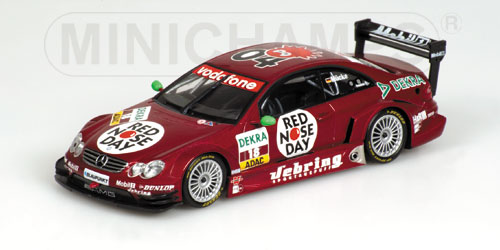 MERCEDES-BENZ CLK – STEFAN MÜCKE – TEAM PERSSON – DTM 2004 – RED-NOSE-DAY 1:43 model