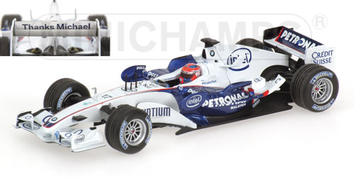 BMW SAUBER F1.06 – ROBERT KUBICA – ‘THANKS MICHAEL’ BRAZIL GP 2006 L.E. 2448 pcs. 1:43 model