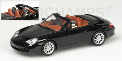 PORSCHE 911 CABRIOLET – 2001 – BLACK (WITH DOGS) 1:43 model