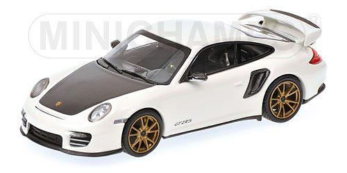 PORSCHE 911 (997 II) GT2 RS – 2010 – WHITE W/ GOLD WHEELS L.E. 500 pcs. 1:43 model