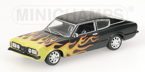 FORD TAUNUS COUPE – 1970 – BLACK – WITH FLAME DESIGN L.E. 1008 pcs. 1:43 model
