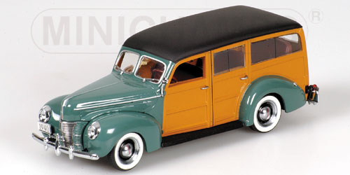 FORD V8 DE LUXE WOODY STW TURQUOISE 1:43 model