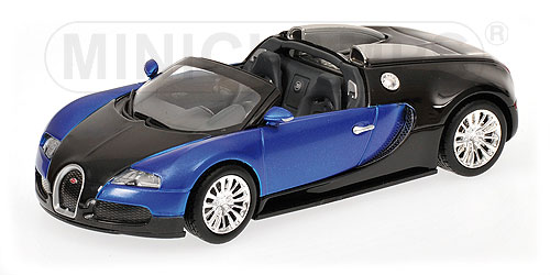 BUGATTI VEYRON GRAND SPORT – 2010 – BLACK METALLIC/BLUE METALLIC L.E. 1008 pcs. 1:43 model