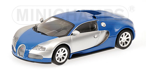 BUGATTI VEYRON EDITION CENTENAIRE – 2009 – CHROME/BLUE L.E. 1008 pcs. 1:43 model