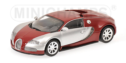 BUGATTI VEYRON EDITION CENTENAIRE – 2009 – CHROME/RED L.E. 1008 pcs. 1:43 model
