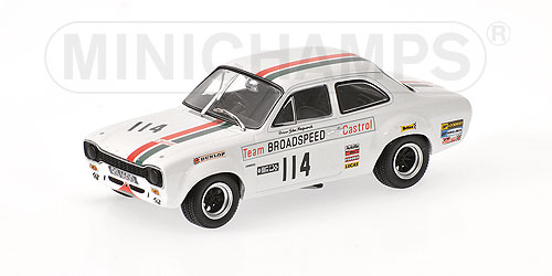 FORD ESCORT I RS1600 – BROADSPEED – FITZPATRICK – WINNERS BRANDS HATCH RACE MEETING – 1971 L.E. 750 pcs. 1:43 model