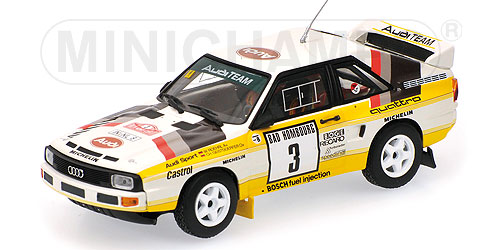 AUDI SPORT QUATTRO RALLY – RÖHRL/GEISTDÖRFER – 2ND PLACE RALLY MONTE CARLO – 1985 L.E. 1104 pcs. 1:43 model