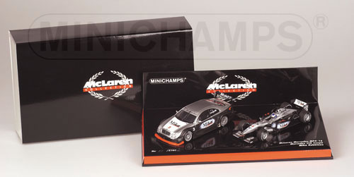 MERC CLK + MCLAREN MP4/16 M.H. 2001 1:43 model