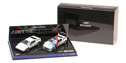 SET M1 SET ’25th ANNIVERSARY’ M1 STREET WHITE/M1 PROCAR 1979 L.E. 2525 pcs. 1:43 model
