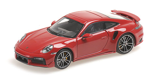 PORSCHE 911 (992) TURBO S COUPE SPORT DESIGN – 2021 – RED 1:43 model