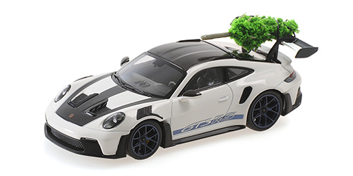 PORSCHE 911 (992) GT3RS – 2023 – WHITE W BLUE WHEELS & DECOR CHRISTMAS TREE - L.E. 523 pcs. 1:43 model