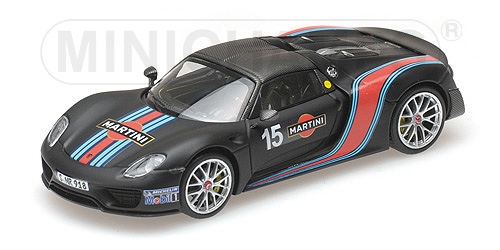 PORSCHE 918 SPYDER – ‘WEISSACH PACKAGE W/ MARTINI STRIPES – 2015 L.E. 336 pcs. 1:43 model