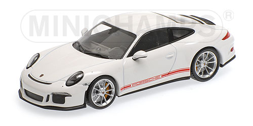 PORSCHE 911 R – 2016 – WHITE W/ RED WRITING L.E. 336 pcs. 1:43 model