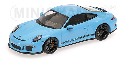 PORSCHE 911 R – 2016 -BLUE W/ BLACK WRITING L.E. 480 pcs. 1:43 model
