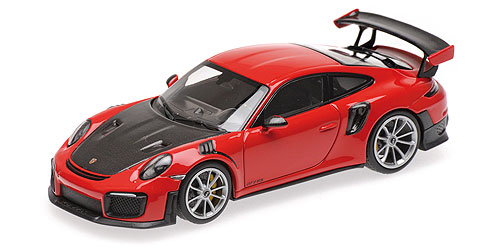 PORSCHE 911 (991.2) GT2RS – 2018 – RED (NORMAL) W/ SILVER WHEELS 1:43 model
