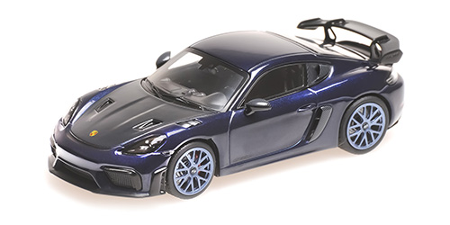 PORSCHE CAYMAN GT4 RS – 2021 – BLUE W/ BLUE WHEELS 1:43 model