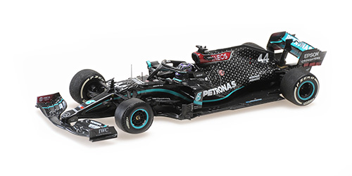 MERCEDES-AMG PETRONAS F1 TEAM W11 EQ PERF. – L. HAMILTON – WINNER BRITISH GP 2020 FLAT TYRE - L.E. 672 pcs. 1:43 model