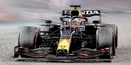 RED BULL RACING HONDA RB16B – MAX VERSTAPPEN – WINNER ABU DHABI GP 2021 W/PITBOARD – WC 2021 1:43 model