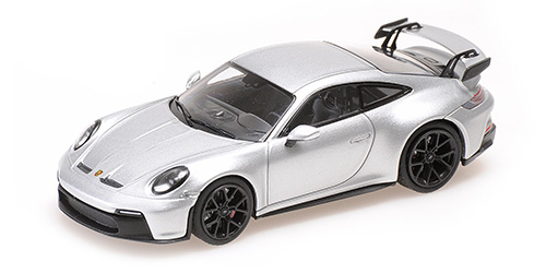 PORSCHE 911 (992) GT3 – 2020 – SILVER METALLIC W BLACK WHEELS – EXCL. MINICHAMPS.DE - L.E. 100 pcs. 1:43 model