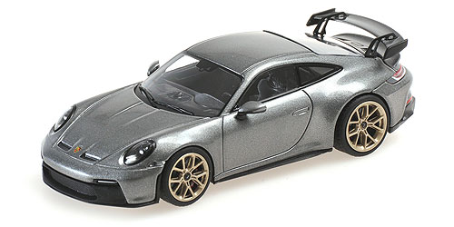 PORSCHE 911 (992) GT3 – 2020 – GREY METALLIC W/ GOLD WHEELS – EXCL. MINICHAMPS.DE - L.E. 100 pcs. 1:43 model