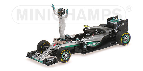 MERCEDES AMG PETRONAS F1 TEAM – F1 W07 HYBRID – ROSBERG – WORLD CHAMPION 2016 – W/ FIGURINE L.E. 650 pcs. 1:43 model