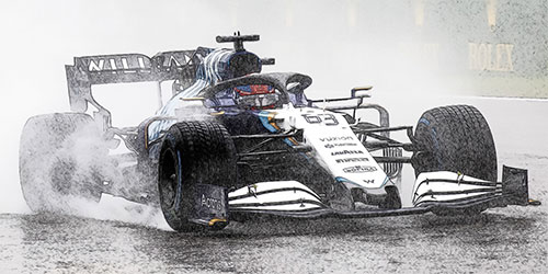 WILLIAMS RACING MERCEDES FW43B – GEORGE RUSSELL – 2ND PLACE BELGIAN GP 2021 - L.E. 1248 pcs. 1:43 model