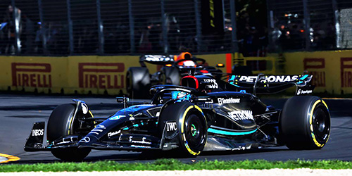 MERCEDES-AMG PETRONAS FORMULA ONE TEAM F1 W14 E PERFORMANCE – GEORGE RUSSELL – AUSTRALIAN GP 2023 1:43 model