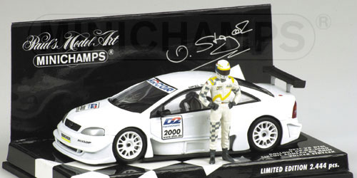 OPEL V8 COUPE – VOLKER STRYCEK – TEST CAR WITH FIGURINE – OPEL TEAM HOLZER – DTM 2000 1:43 model